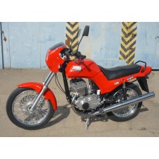 (SKLADOVÉ MOTO) - JAWA 350 - 640 - STYLE ČERVENÁ RENO - S ELEKTRICKÝM STARTÉREM S DOKLADY - ****POSLEDNÍ DVOUTAKTNÍ KUS****